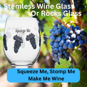 Grape Pic Wine Quote - Wine Glass or Rocks Glass