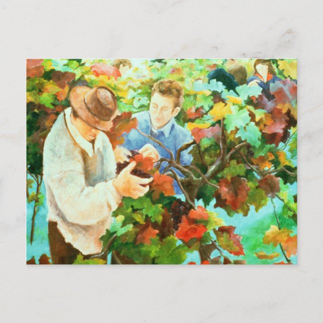 Grape Pickers 1996 Postcard (Front)
