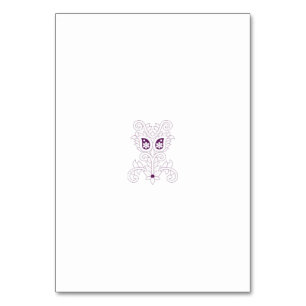 Grape Purple, Grape, Honey Flower decorative Table Number