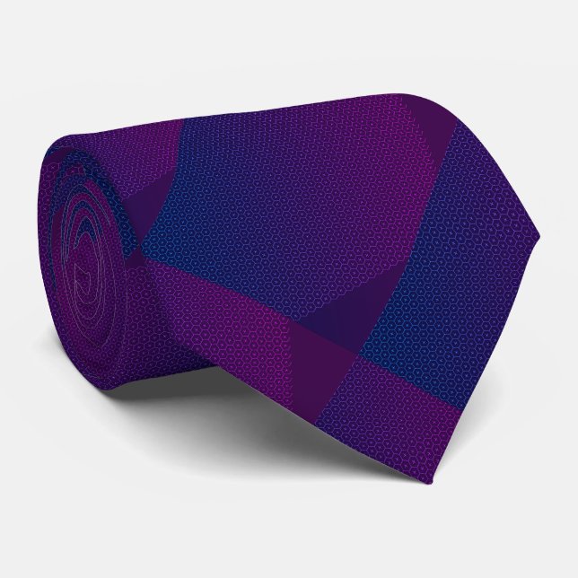 Grape Purple Pattern Tie (Rolled)