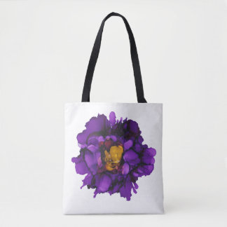 Grape/purple peony tote