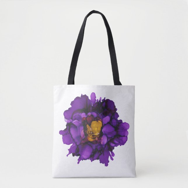 Grape/purple peony tote (Front)