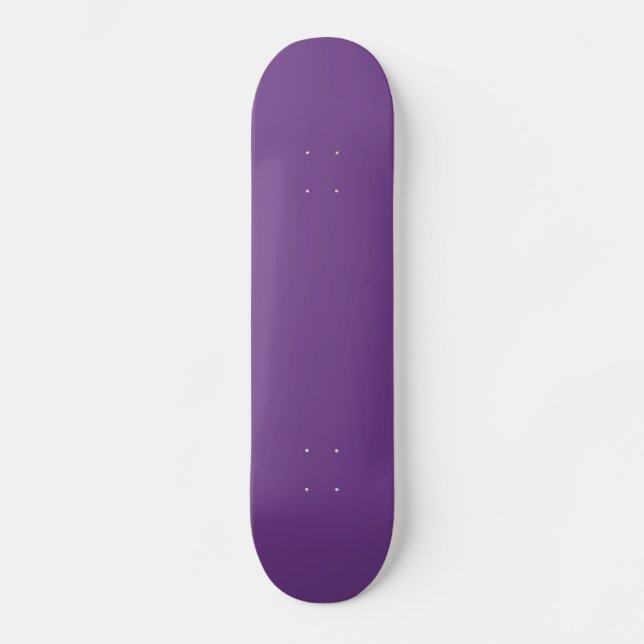 Grape Purple Personalised Violet Colour Background Skateboard (Front)