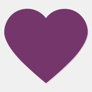 Grape purple (solid colour)  heart sticker