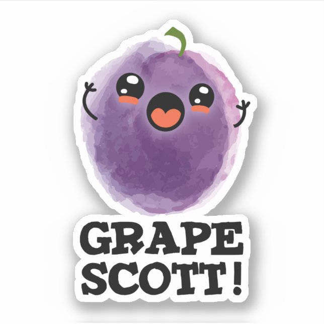 Grape Scott Funny Fruit Grape Pun  (Front)