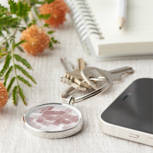 "Grape Soda" Geometric Art Key Ring