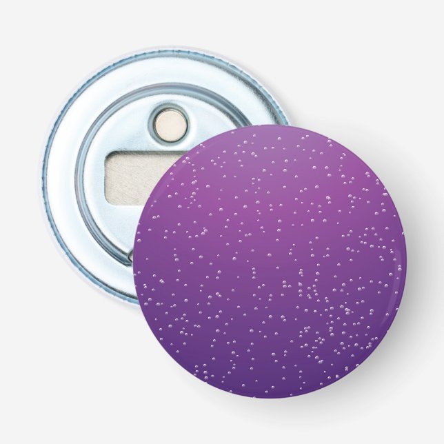 Grape Soda with Tiny Bubbles Background Art Bottle Opener (Front)