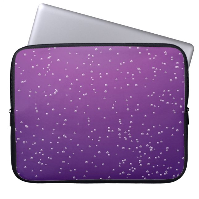 Grape Soda with Tiny Bubbles Background Art Laptop Sleeve (Front)