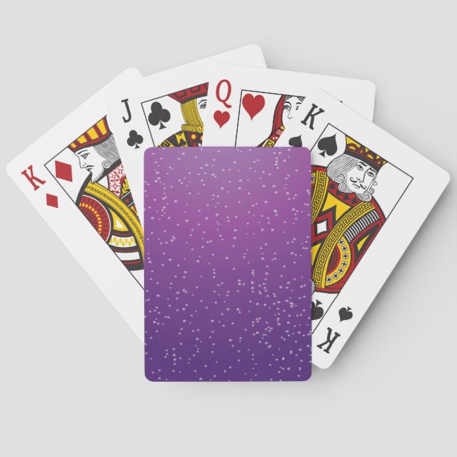 Grape Soda with Tiny Bubbles Background Art Playing Cards (Back)