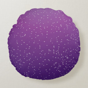 Grape Soda with Tiny Bubbles Background Art Round Cushion