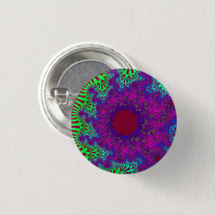 Grape Splash Sunburst 3 Cm Round Badge