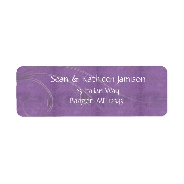 Grape swirl address labels (Front)