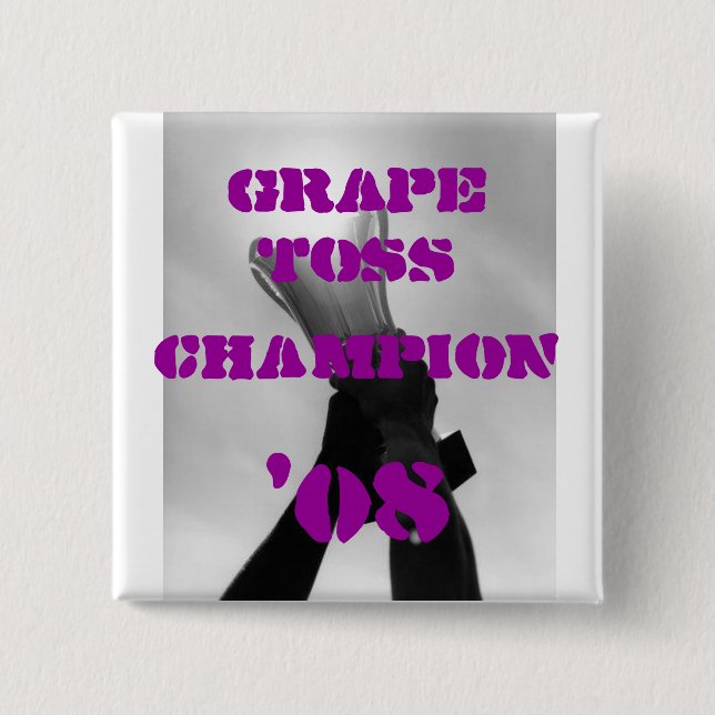 Grape Toss Champion 15 Cm Square Badge (Front)