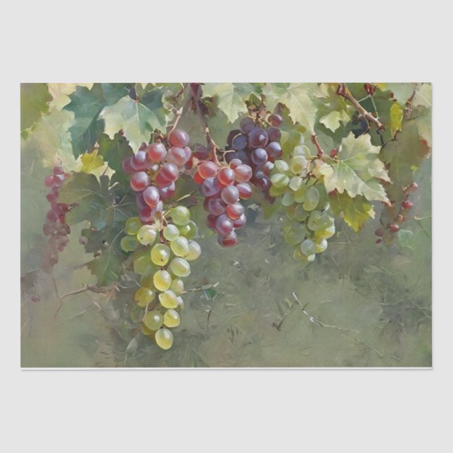 Grape Vine Decoupage Tissue Paper (Front)