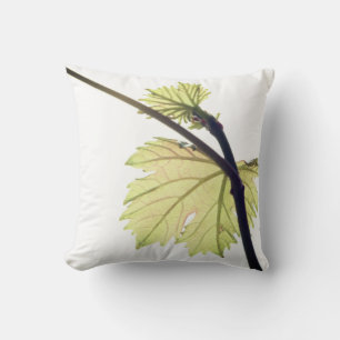 Grape Vine Green Leaves Cushion Throw Pillow