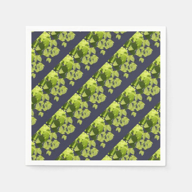 Grape Vine Green Leaves Napkin (Front)