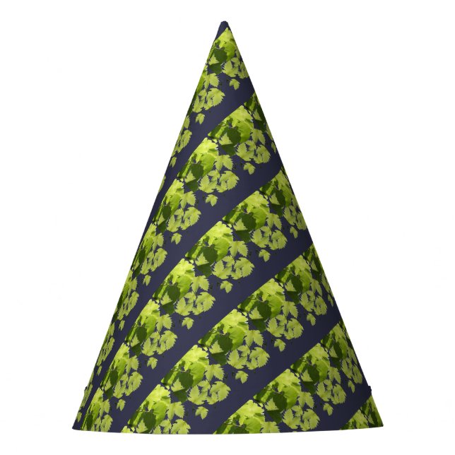 Grape Vine Green Leaves Party Hat (Front)
