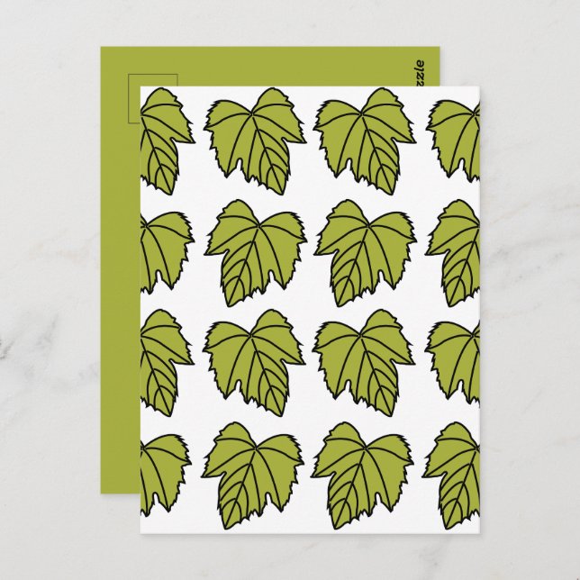 Grape Vine Green Leaves Vines Postcard (Front/Back)