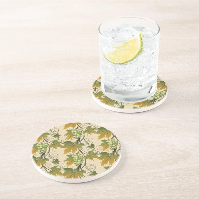 Grape Vine Sandstone Coaster (Side)