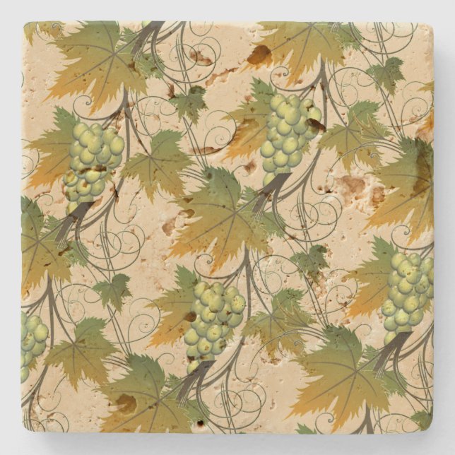 Grape Vine Stone Coaster (Front)