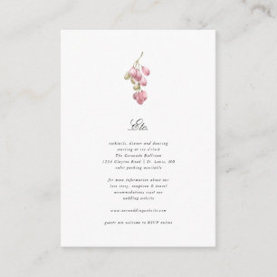Grape Vine Wedding Details Enclosure Card