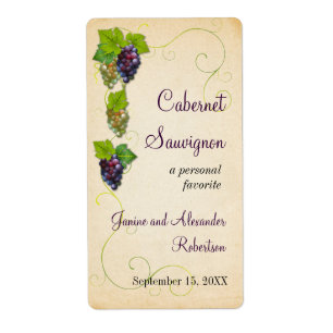 Grape Vine Wine Bottle