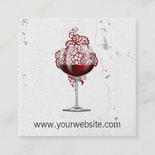 Grape Vine Wines Red Wine Glass Appointment Card