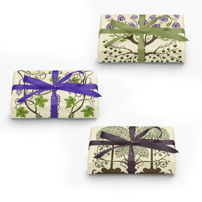 Grape Vines And Trees By Aubrey Beardsley Wrapping Paper Sheet (Creator Uploaded)