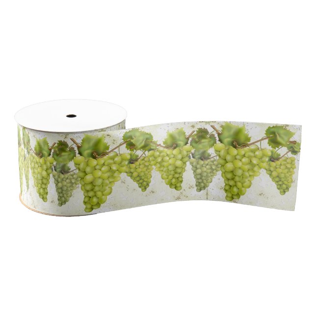 Grape Vineyard Botanical Grosgrain Ribbon (Spool)