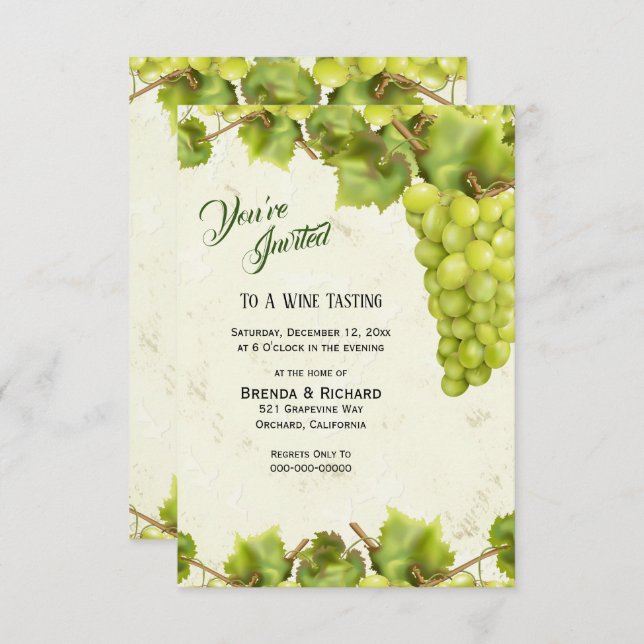 Grape Vineyard  Invitation (Front/Back)
