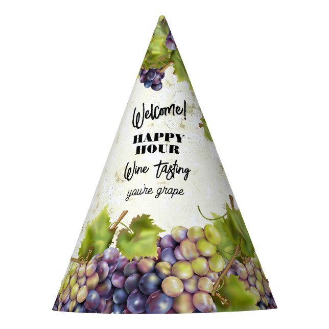 Grape Vineyard Party Hat (Front)