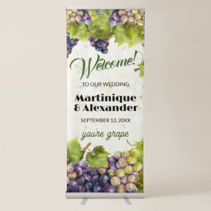 Grape Vineyard Wedding Retractable Banner