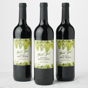 Grape Vineyard Wedding Wine Label