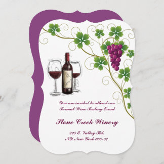 Grape Wine Tasting Event Party Invitation