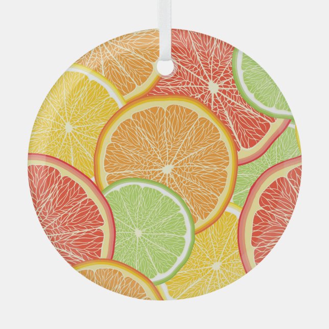Grapefruit and orange abstract background. glass tree decoration (Front)