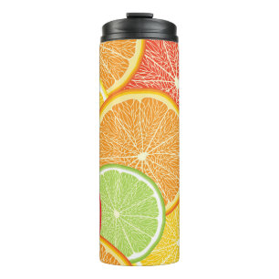 Grapefruit and orange abstract background. thermal tumbler