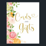 Grapefruit Citrus Bridal Shower Cards and Gifts Poster<br><div class="desc">Grapefruit Citrus Fruit Bridal Shower Cards and Gifts</div>