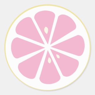 Grapefruit Classic Round Sticker