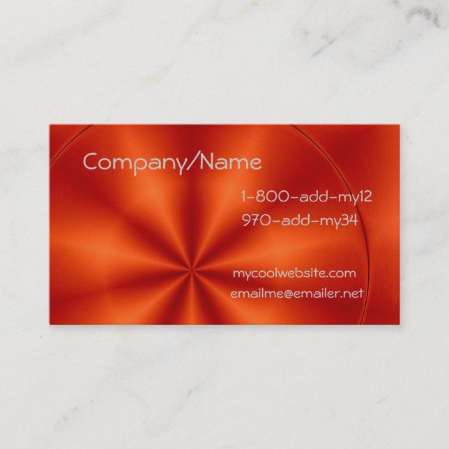 Grapefruit Colour Business Card (Front)