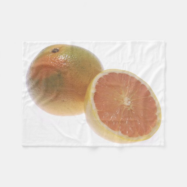 Grapefruit Fleece Blanket (Front (Horizontal))