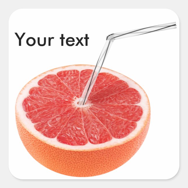 Grapefruit juice square sticker (Front)
