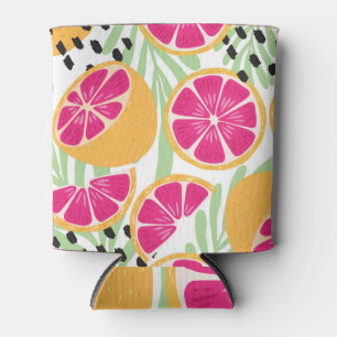 Grapefruit & Leaves: Tropical Vintage Can Cooler