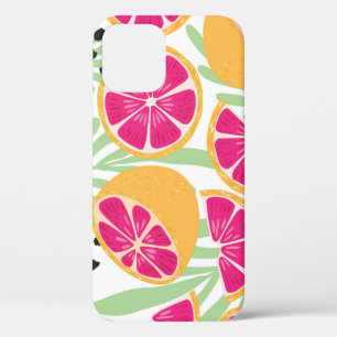 Grapefruit & Leaves: Tropical Vintage iPhone 12 Case