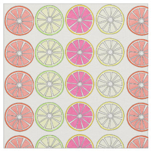 Grapefruit Lemon Lime Orange Citrus Fruit Slices Fabric