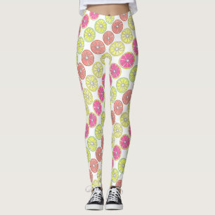 Grapefruit Lemon Lime Orange Tropical Citrus Fruit Leggings