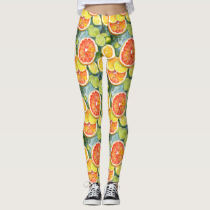 Grapefruit, Lemons, Limes and Oranges Citrus Leggings