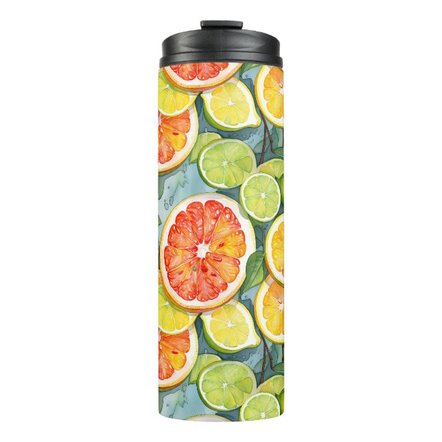 Grapefruit, Lemons, Limes and Oranges Citrus Thermal Tumbler (Front)