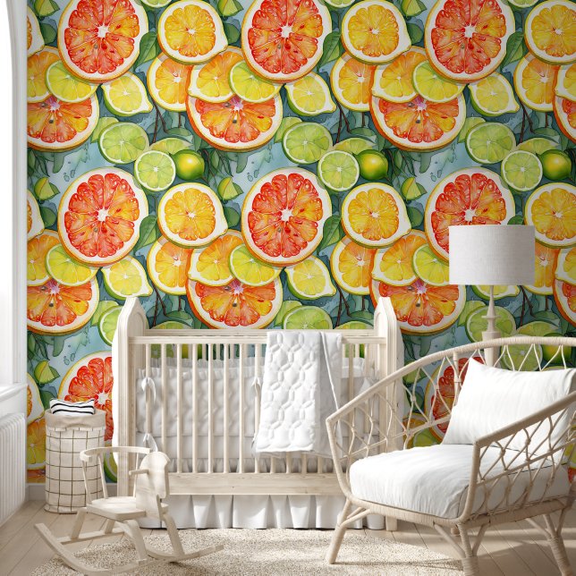 Grapefruit, Lemons, Limes and Oranges Citrus Wallpaper (Kids)