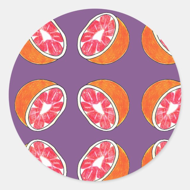 Grapefruit Pattern Stickers (Front)