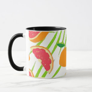 Grapefruit Pattern Summer Art Mug